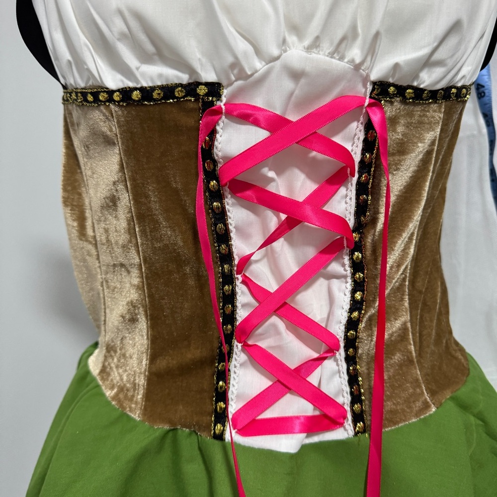 Velvet Corset with Pink Lace-Up